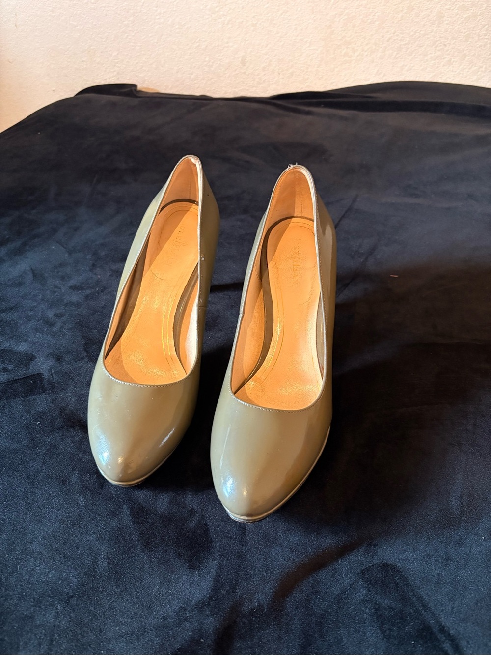 Nike Women's Olive Patent Round-Toe Heels